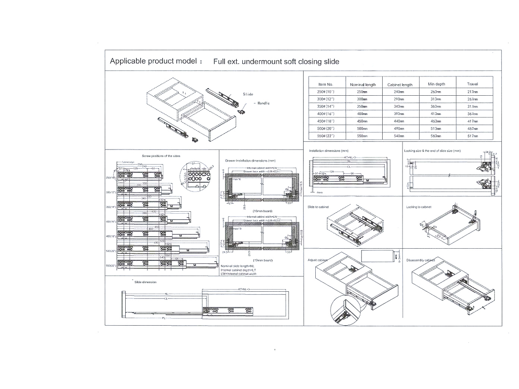 GUIDA PER CASSETTO LEAD AMMORTIZZATA ESTRAZIONE TOTALE CON CLIP PORTATA kg.25 VARIE LUNGHEZZE | COF - immagine 3